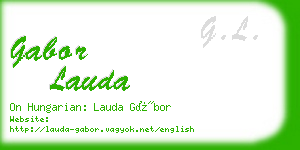 gabor lauda business card